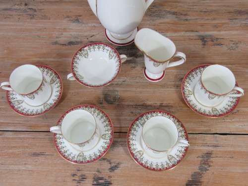 Rare vintage Royal Doulton Coffee set, Tivoli, 1920's to 30's 11 piece, serves 4, prestine condition