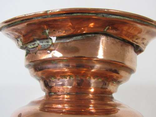 Large antique Copper and Brass Samovar, stamped, late 1800's, 40cm high - low shipping