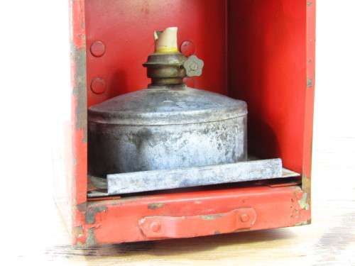 Old SAR SAS, railways paraffin Lamp, marked, with original burner and 100% working