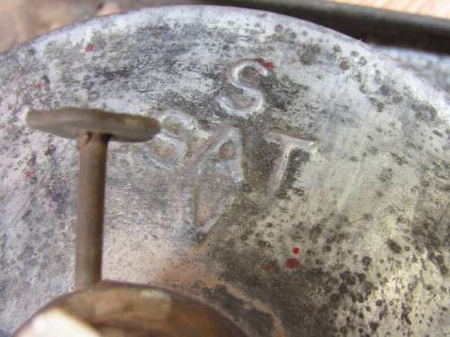 Old SAR SAS, railways paraffin Lamp, marked, with original burner and 100% working