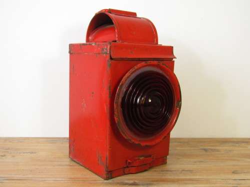 Old SAR SAS, railways paraffin Lamp, marked, with original burner and 100% working