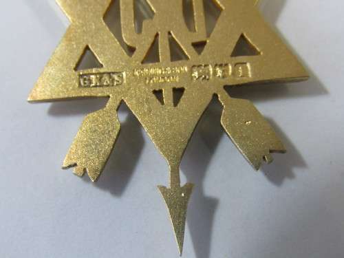 Masonic free Mason HM silver and gilded Medal, original box, excellent condition