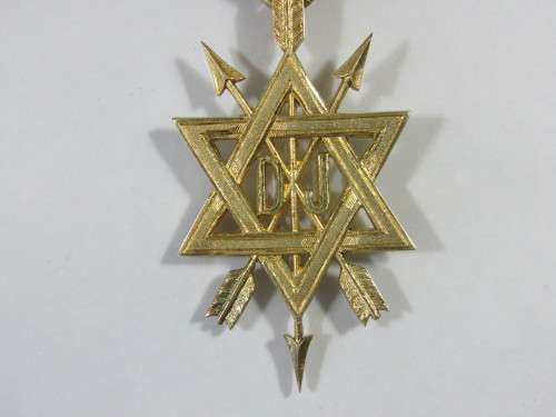 Masonic free Mason HM silver and gilded Medal, original box, excellent condition