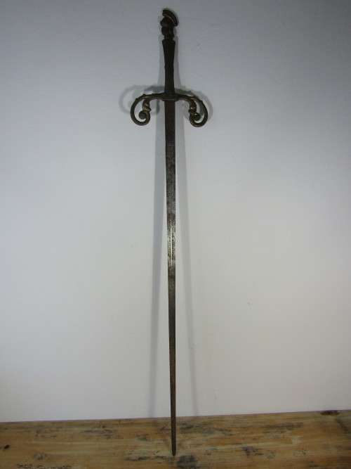 Masonic free Mason ceremonial Sword, cast iron and metal, 98cm long, others available
