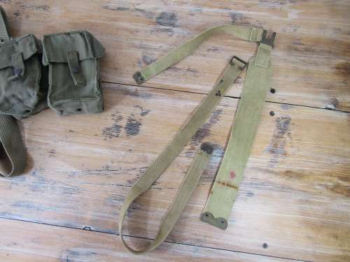 Job lot of SADF military webbing items, 2 x pouches, straps and belts, excellent condition