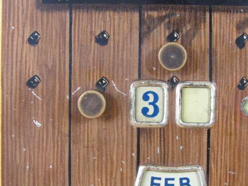 Old brass manual adjustable Calendar, 22.5cm x 15cm