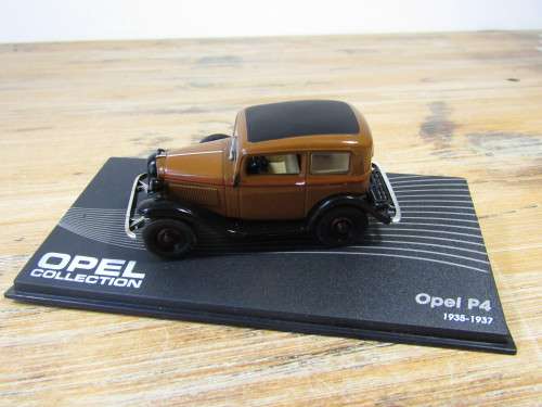 Vintage collectable metal die cast scale model car, Opel P4, 1:43, mint in box