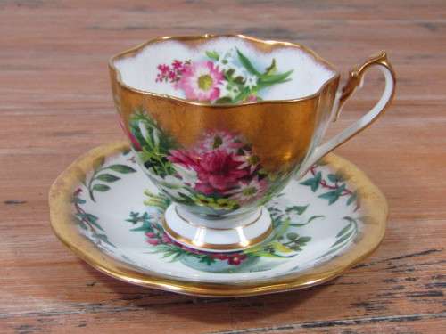 Rare Royal Academy signed Queen Anne fine bone China Duo, others available