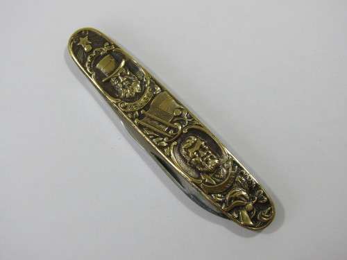 Kruger, De Wet Boer war pocket Knife, OVS and Transvaal, excellent condition