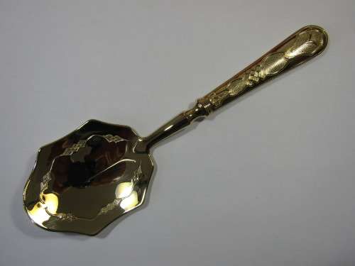 Vintage boxed set of Aghifug Italian 24ct gold plated serving ware, 4 piece, mint in box
