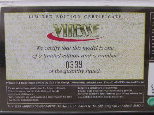 Collectable metal die cast scale model car, Vitesse Mitsubishi Colt 3-door ,1:43, mint in box