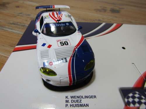 Fly slot car Set, Chrysler Viper GTS-R, Team Oreca, 24hrs Le Mans 1998, set of two Scalextric cars