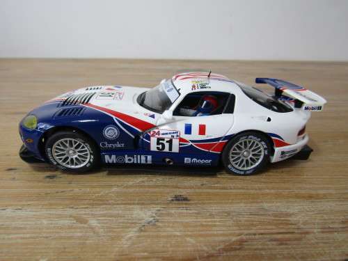 Fly slot car Set, Chrysler Viper GTS-R, Team Oreca, 24hrs Le Mans 1998, set of two Scalextric cars