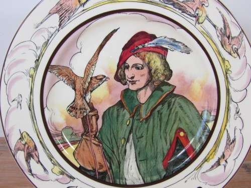 Royal Doulton porcelain display plate, The Falconer, D6279, excellent condition
