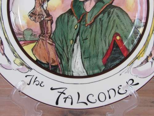 Royal Doulton porcelain display plate, The Falconer, D6279, excellent condition