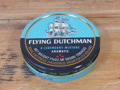 Vintage collectable tobacco tin, Flying Dutchman, Holland, excellent condition