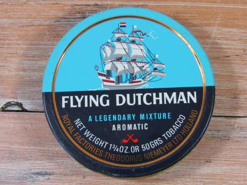 Vintage collectable tobacco tin, Flying Dutchman, Holland, excellent condition