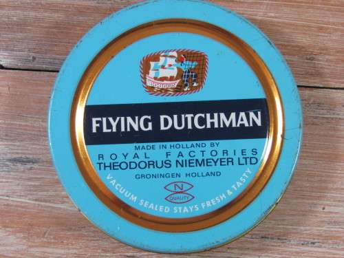 Vintage collectable tobacco tin, Flying Dutchman, Holland, excellent condition