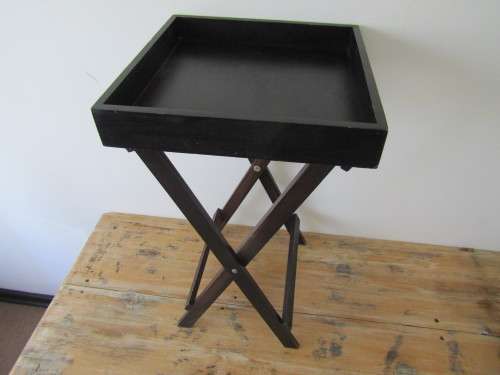 Wooden foldable side Table - *Onother of our MONTHLY non reserve antiques and collectables Auction*