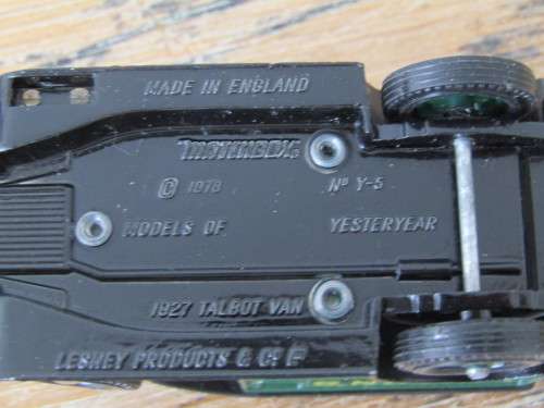 Collectable metal die cast scale model, Matchbox Models of Yesteryear 1927 Talbot, 1:47, mint in Box