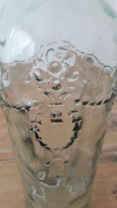Vintage decorative glass bottle