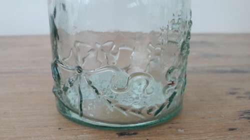 Vintage decorative glass bottle