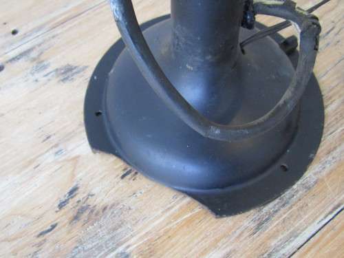 Antique Hudaco brass and cast iron electric oscillating 4 blade Fan, Working, very rare, 42cm