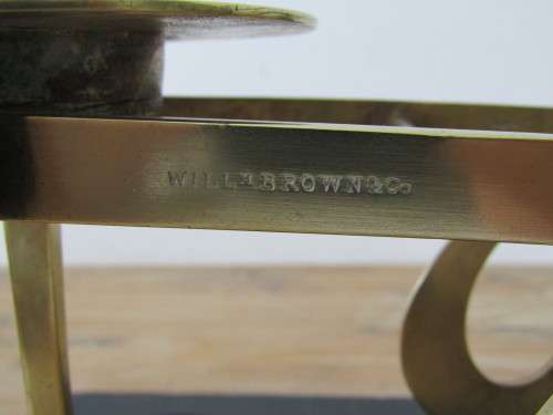 Vintage Will M Brown & Co. brass and wood Post Office Scale, London