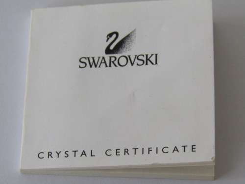 Swarovski silver crystal boxed Mini Hen ornament with certificate. Mint condition