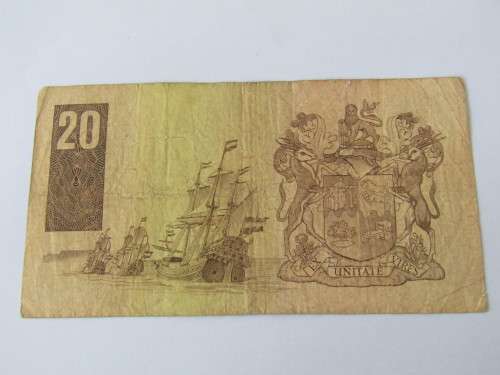 Old SA R20 Bank note, CL Stals, CB series, excellent condition
