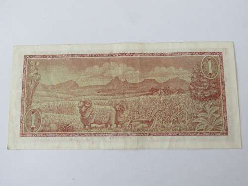 Old SA R1 Bank note, TW de Jongh, B series - excellent condition