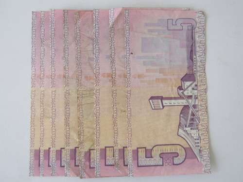 8 x South African R5 Bank notes, CL Stals, mixed series