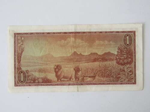 Old SA R1 Bank note, TW de Jongh, Z series