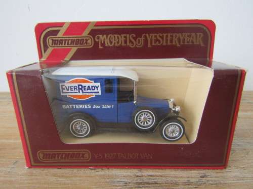 Matchbox Models of Yesteryear, 1927 Talbot Van, Ever Ready, 1:47, 1980's, mint in box