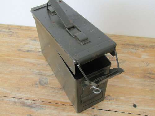Old SADF metal Ammunition Box, 9cm x 17cm x 27cm, excellent condition