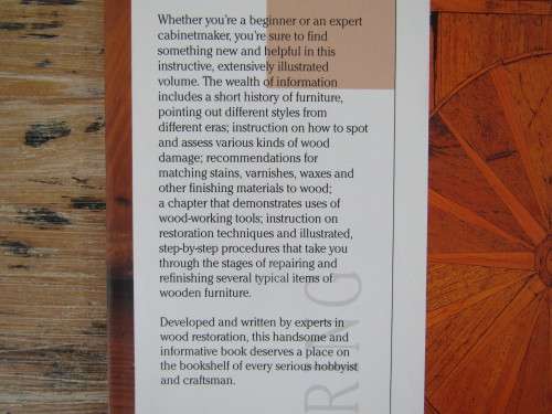Restoring wood, hard cover book, 157 pages - others available