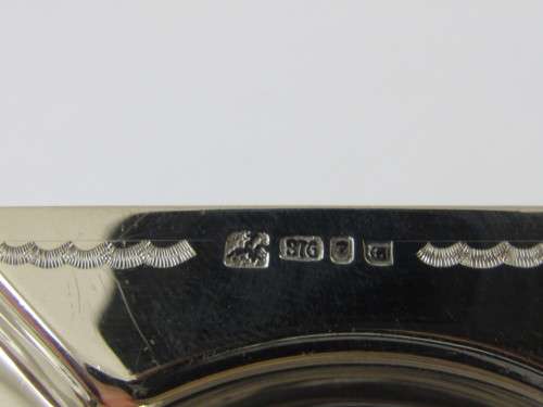 Vintage boxed solid Silver hall marked Ashtray, mint condition, 52 grams, 2 available