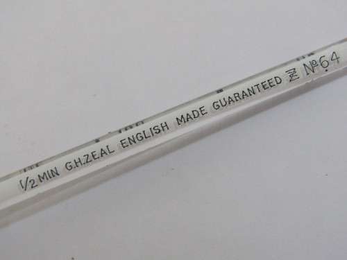 Glass medical Thermometer in stainless protective case, fahrenheit, 1/2 min GH Zeal England