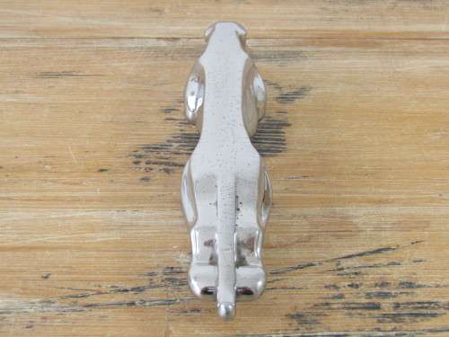 Vintage metal and chrome original Car hood Mascot, Jaguar, large 20cm long