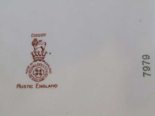 Vintage original Royal Doulton rectangular Bowl "Rustic England" D6297, 21x18cm, excellent condition