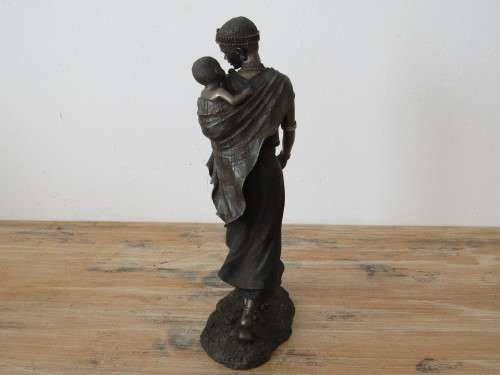 Bronzed resin Figurine, Maasai Kucha Early in the morning, limited world wide 1154/1500, 26cm, rare