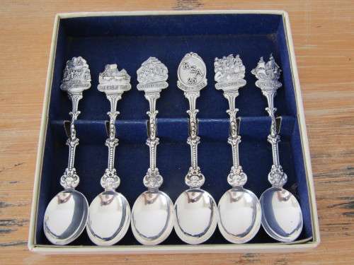 Boxed set of 6 Niekerk 90 silverplated spoons, RSA 25 1961 - 1986, Excellent condition