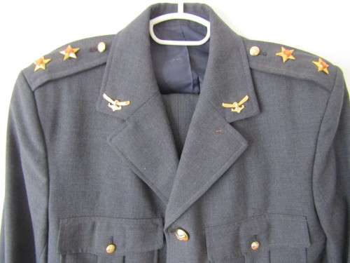 Old SAAF Lieutenant dress Uniform from the 1980's. Jacket with insignia, Pants, Belt, Cap and Tie