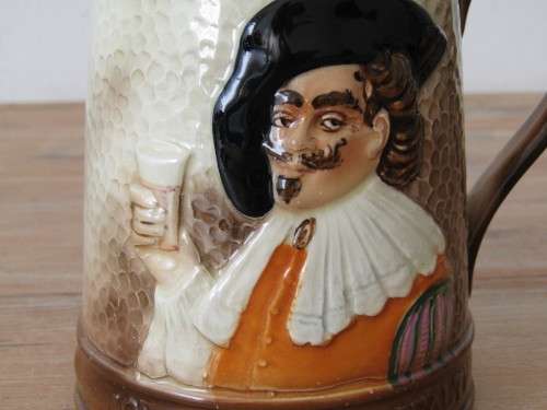 Falcon Ware ceramic beer Mug "Jolly good health", England, 12cm high, excellent condition, 2 avail