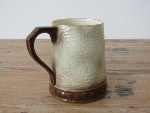 Falcon Ware ceramic beer Mug "Jolly good health", England, 12cm high, excellent condition, 2 avail