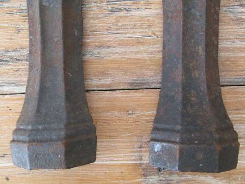 Large vintage matching cast iron / metal feet, 3 in the lot, +- 28cm tall, other similar available