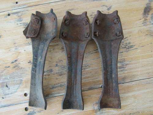 Large vintage matching cast iron / metal feet, 3 in the lot, +- 28cm tall, other similar available