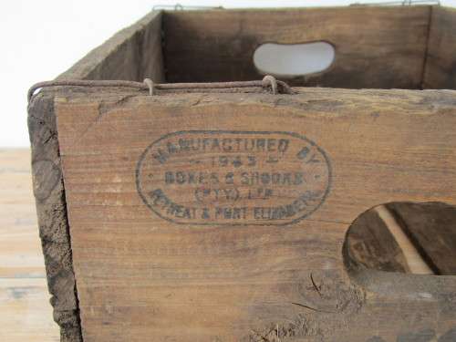 Early 1943 original Schweppes wooden Crate, 43cm x 32cm x 17cm
