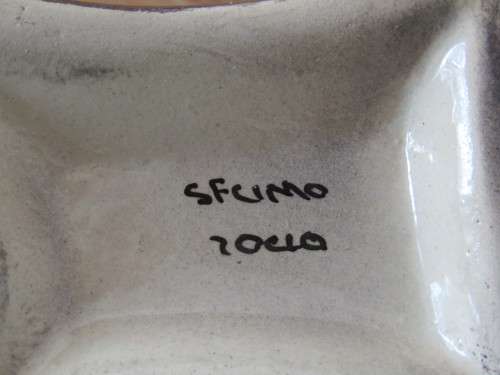 Pair Italian retro ceramic Vases or bowls, large 35cm long, stamped,  excellent condition (2)