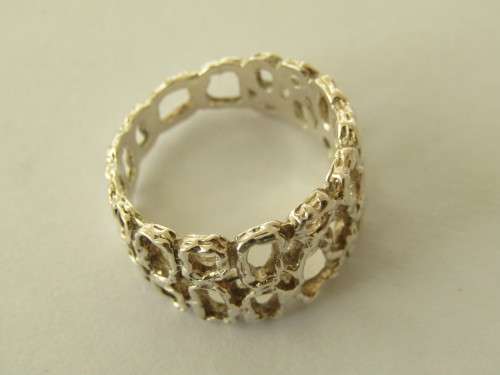 Vintage sterling silver filgeree Ring, 6.2 grams, stamped, excellent condition, others available